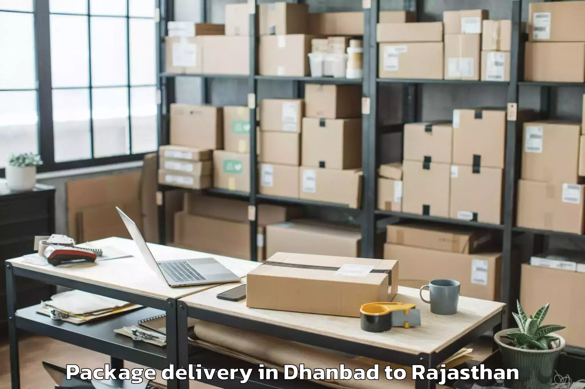 Trusted Dhanbad to Icfai University Jaipur Jaipur Package Delivery